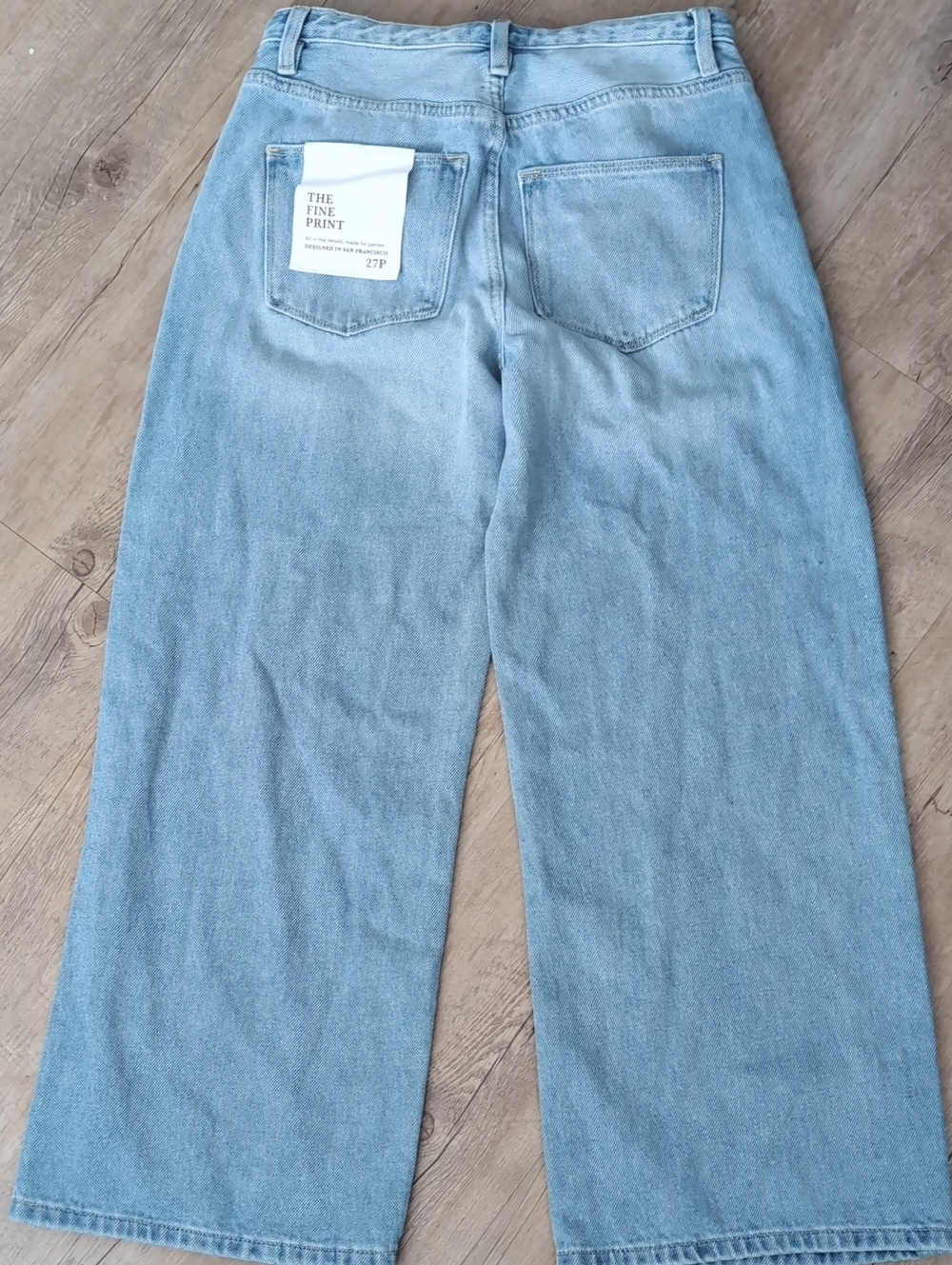 The Fine Print Light Blue Wide-Leg Jeans- 27P - Picture 3 of 3